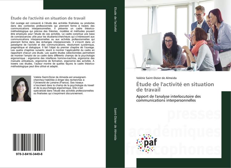 Produktbild: &Eacute;tude de l'activit&eacute; en situation de travail