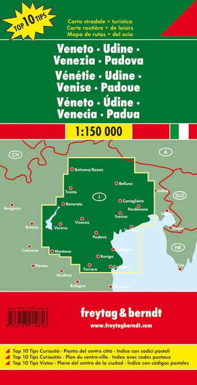 Produktbild: freytag & berndt Stra&szlig;enkarte Venetien - Udine - Venedig - Padua 1:150.000