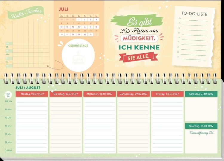 Produktbild: Tischkalender 2027 quer: Nutze den Tag! Es sei denn, er ist bl&ouml;d, dann nutze den n&auml;chsten