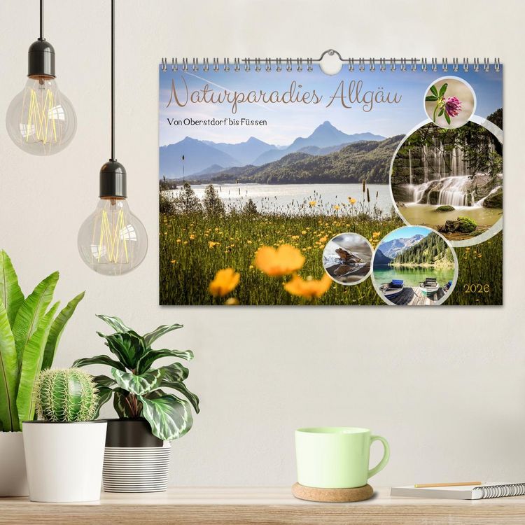 Produktbild: Naturparadies Allg&auml;u - Von Oberstdorf bis F&uuml;ssen (Wandkalender 2026 DIN A4 quer), CALVENDO Monatskalender