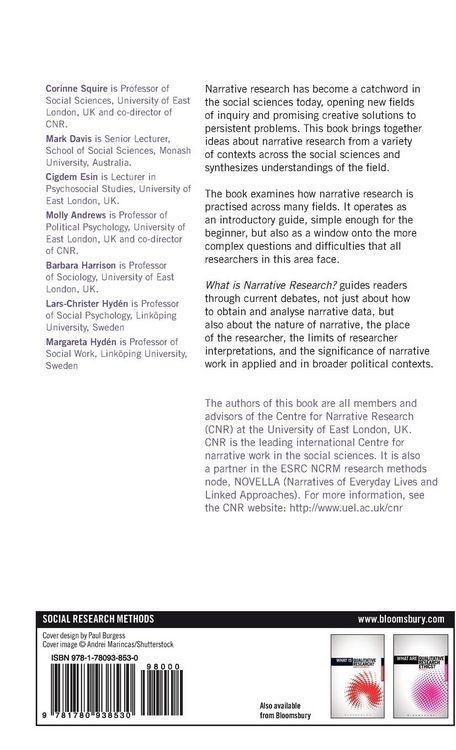 Produktbild: What is Narrative Research?