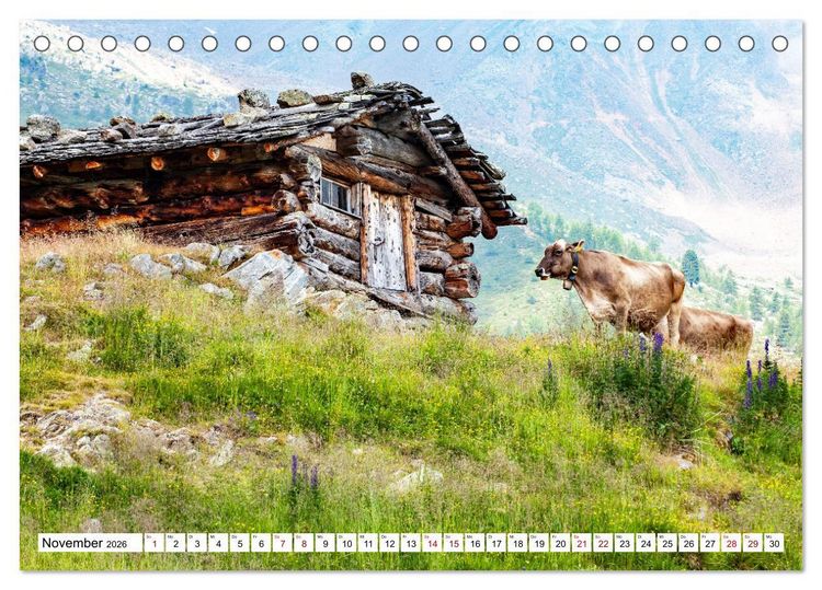 Produktbild: Almen im S&uuml;dtiroler Ultental (Tischkalender 2026 DIN A5 quer), CALVENDO Monatskalender