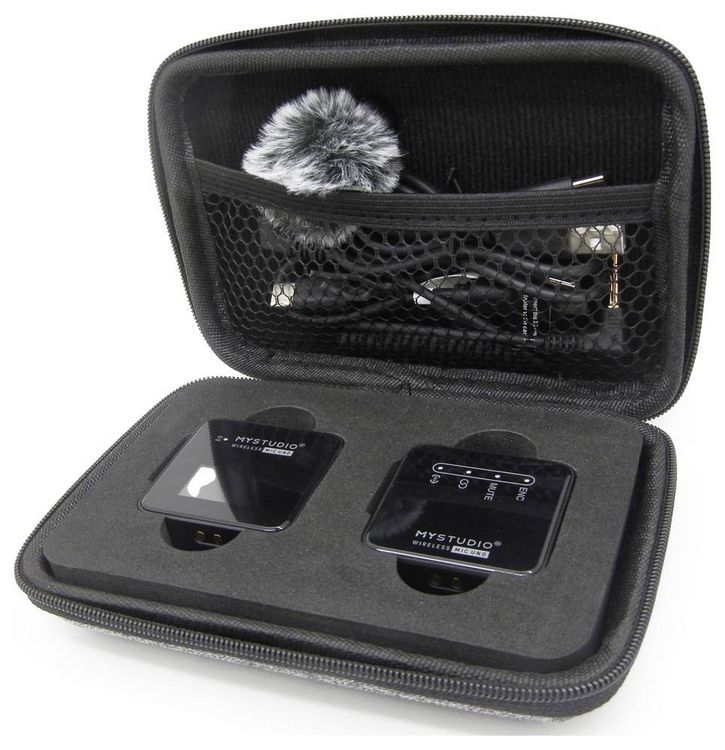 Produktbild: Ansteck Studiomikrofon Easypix MyStudio Mic UNO &Uuml;bertragungsart (Details):Kabelgebunden, Funk inkl. Windschutz, inkl. Mikrofoncase
