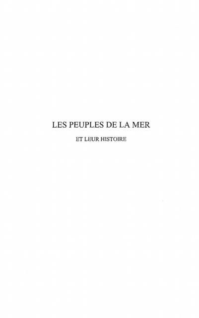 Produktbild: Les peuples de la mer et leur histoire
