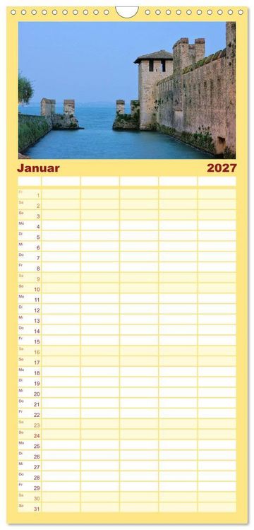 Produktbild: Familienplaner 2027 - Gardasee mit 5 Spalten (Wandkalender, 21 x 45 cm) CALVENDO