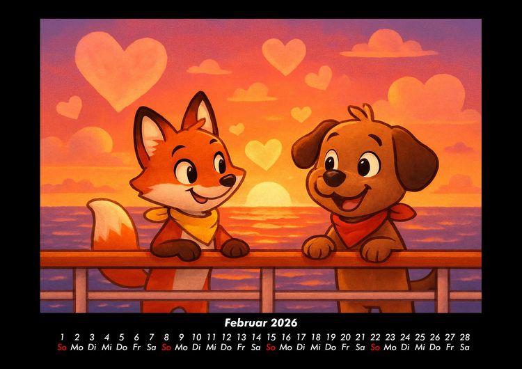 Produktbild: Finn & Wuff auf Kreuzfahrt 2026 Fotokalender DIN A3