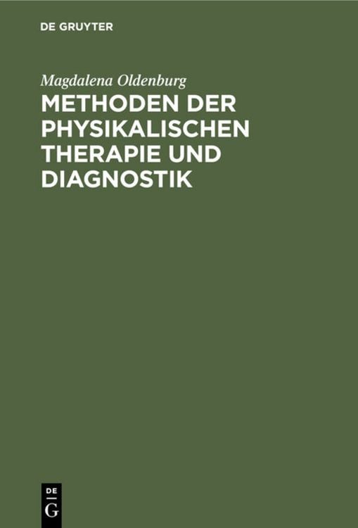 Produktbild: Methoden der physikalischen Therapie und Diagnostik