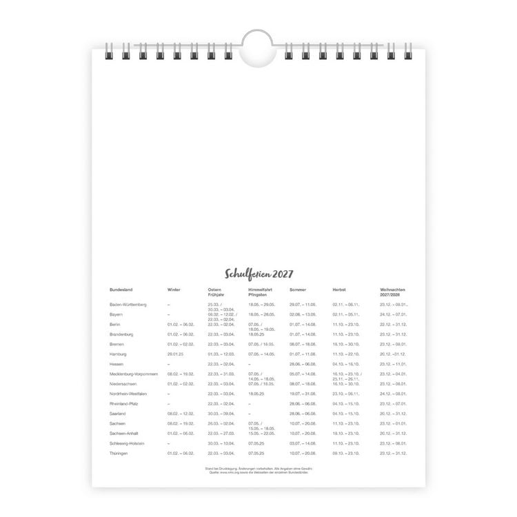 Produktbild: TR&Ouml;TSCH - Wochenkalender zum H&auml;ngen Deutschlandreise 2027