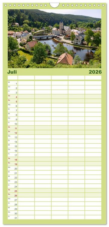 Produktbild: Familienplaner 2026 - Zauber des B&ouml;hmerwalds. Stille Sch&ouml;nheit im Westen Tschechiens mit 5 Spalten (Wandkalender, 21 x 45 cm) CALVENDO