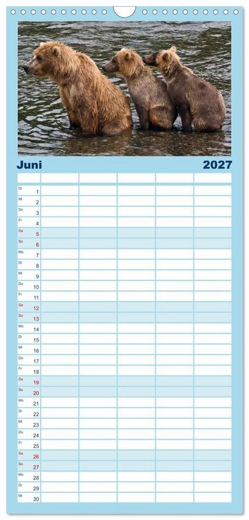 Produktbild: Familienplaner 2027 - Der Alaska Kalender mit 5 Spalten (Wandkalender, 21 x 45 cm) CALVENDO
