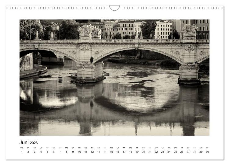 Produktbild: Rom in schwarz - weiss (Wandkalender 2026 DIN A3 quer), CALVENDO Monatskalender