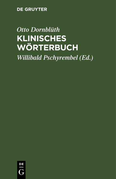 Produktbild: Klinisches W&ouml;rterbuch