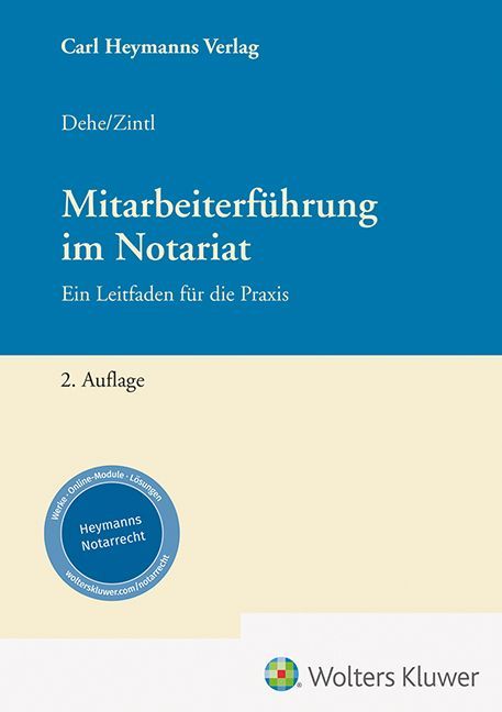 Produktbild: Mitarbeiterf&uuml;hrung f&uuml;r Notare