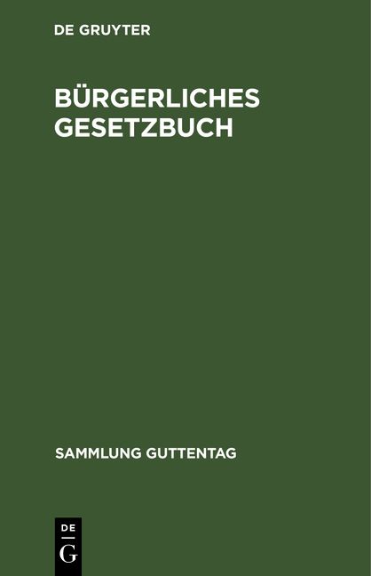 Produktbild: B&uuml;rgerliches Gesetzbuch