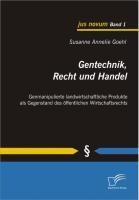 Produktbild: Gentechnik, Recht und Handel