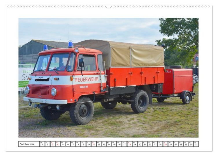 Produktbild: Einsatzfahrzeuge der DDR (Wandkalender 2026 DIN A2 quer), CALVENDO Monatskalender