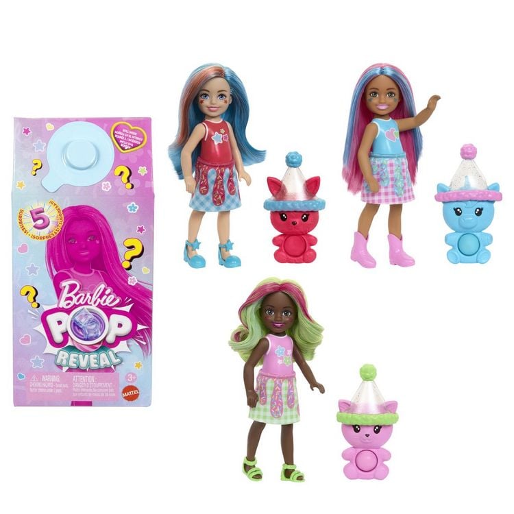 Produktbild: Barbie Chelsea Pop Reveal Shakes-Serie Puppe mit Duft und Farbwechsel (Stile können abweichen)