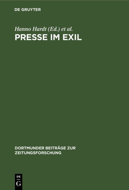 Produktbild: Presse im Exil