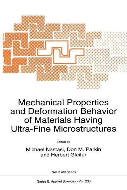 Produktbild: Mechanical Properties and Deformation Behavior of Materials Having Ultra-Fine Microstructures
