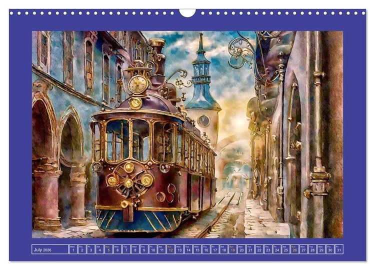 Produktbild: Steampunk power on ground, water, air and space (Wall Calendar 2026 DIN A3 landscape), CALVENDO 12 Month Wall Calendar