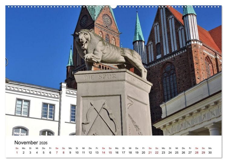 Produktbild: Schwerin - Landeshauptstadt von Mecklenburg-Vorpommern (hochwertiger Premium Wandkalender 2026 DIN A2 quer), Kunstdruck in Hochglanz