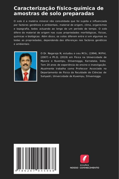 Produktbild: Caracteriza&ccedil;&atilde;o f&iacute;sico-qu&iacute;mica de amostras de solo preparadas