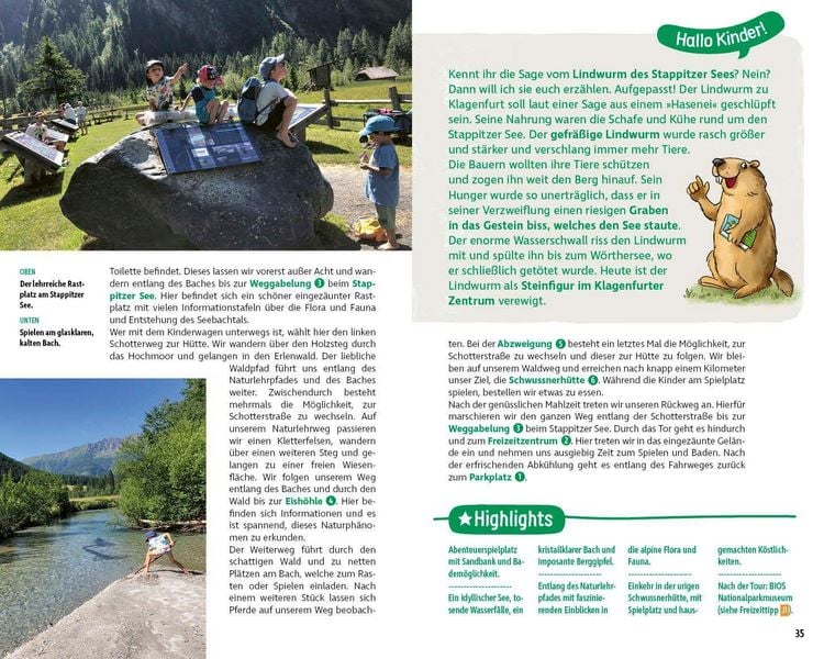 Produktbild: ROTHER Wanderbuch ErlebnisWandern mit Kindern K&auml;rnten. 40 Touren