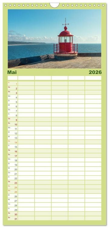 Produktbild: Familienplaner 2026 - Portugal - Das wundersch&ouml;ne Land am Atlantik. mit 5 Spalten (Wandkalender, 21 x 45 cm) CALVENDO