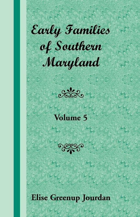 Produktbild: Early Families of Southern Maryland
