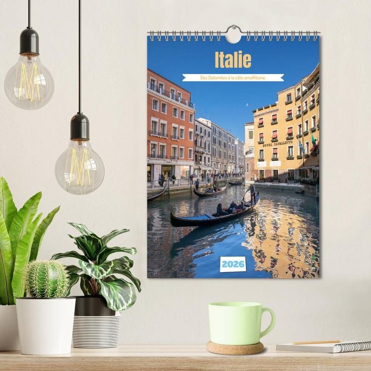 Produktbild: Italie - Des Dolomites &agrave; la c&ocirc;te amalfitaine (Calendrier mural 2026 DIN A4 horizontal), CALVENDO calendrier mensuel