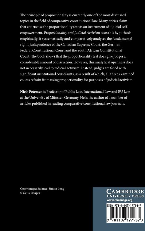 Produktbild: Proportionality and Judicial Activism