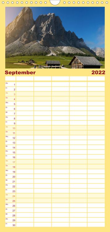 Produktbild: Familienplaner Typisch S&uuml;dtirol (Wandkalender 2022 , 21 cm x 45 cm, hoch)