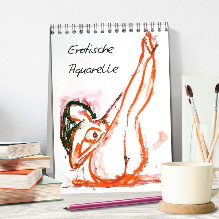 Produktbild: Erotische Aquarelle (Tischkalender 2027 DIN A5 hoch), CALVENDO Monatskalender