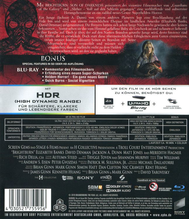 Produktbild: Brightburn: Son of Darkness (4K Ultra HD) (+ Blu-ray 2D)