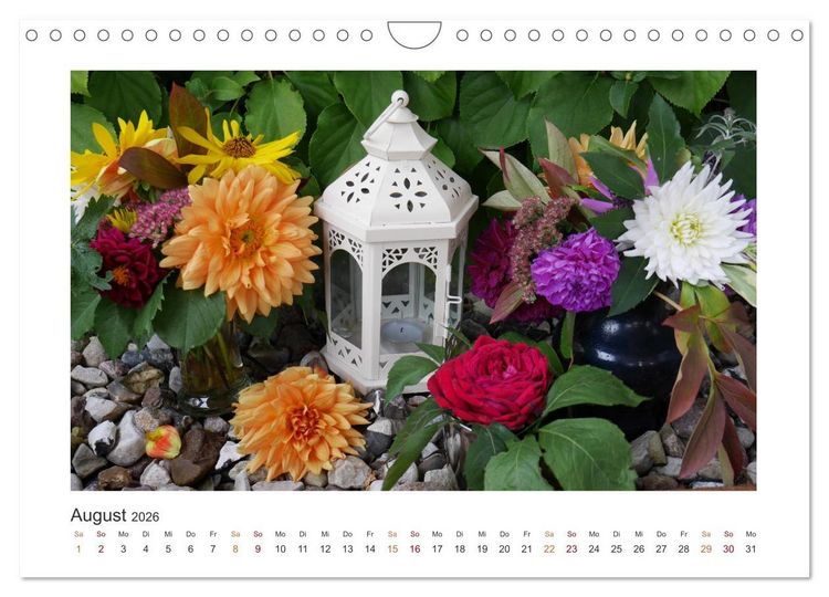 Produktbild: Blumen, Bl&uuml;ten, Dekoliebe (Wandkalender 2026 DIN A4 quer), CALVENDO Monatskalender