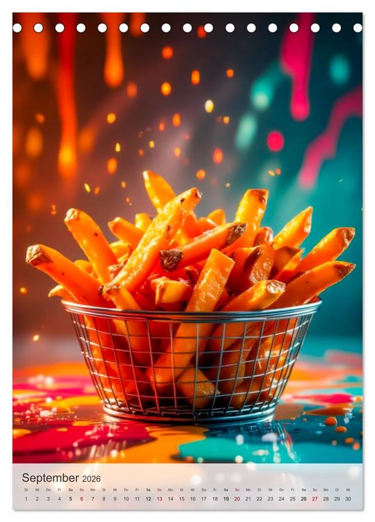 Produktbild: I Love Fast Food - Snack Attack! (Tischkalender 2026 DIN A5 hoch), CALVENDO Monatskalender