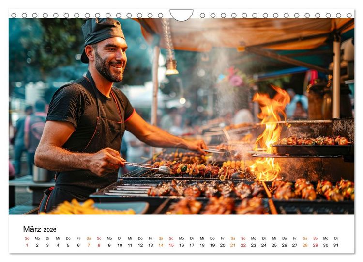 Produktbild: Street Food f&uuml;r Gourmets (Wandkalender 2026 DIN A4 quer), CALVENDO Monatskalender