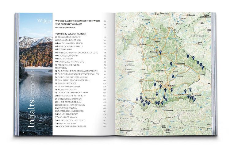 Produktbild: Wilder Places - 30 Streifz&uuml;ge & Wandertouren - Bayerns wilde Gew&auml;sser