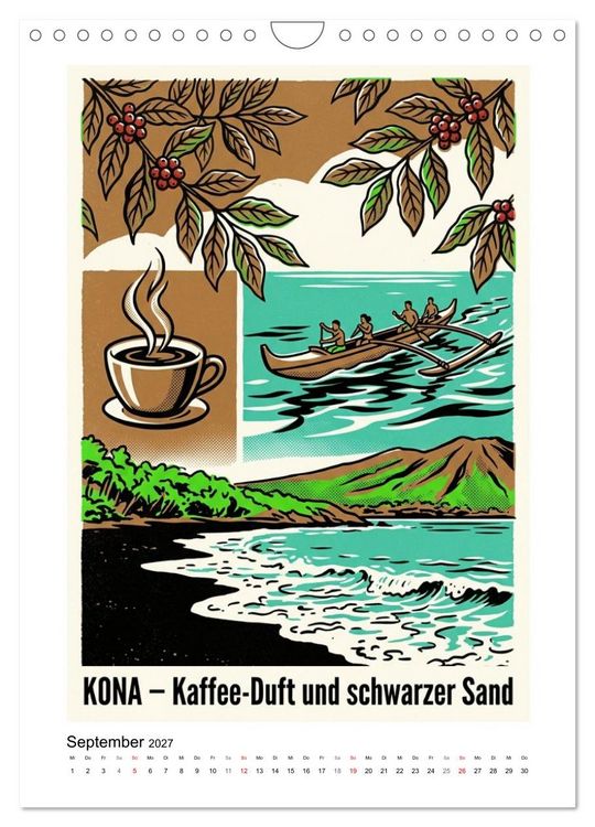 Produktbild: Sehnsucht Hawaii &ndash; Die Aloha Mid-Century Collection (Wandkalender 2027 DIN A4 hoch), CALVENDO Monatskalender