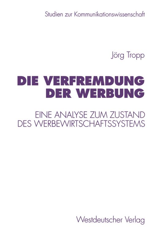 Produktbild: Die Verfremdung der Werbung