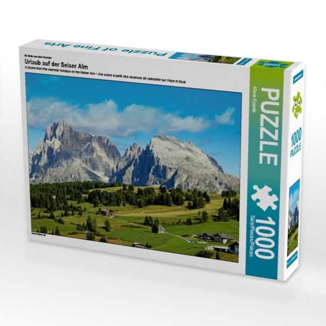 Produktbild: CALVENDO Puzzle Ein Motiv aus dem Kalender Urlaub auf der Seiser Alm | 1000 Teile Lege-Gr&ouml;&szlig;e 64x48cm Foto-Puzzle f&uuml;r gl&uuml;ckliche Stunden
