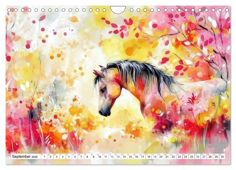 Produktbild: Hufspuren im Bl&uuml;tenmeer (Wandkalender 2026 DIN A4 quer), CALVENDO Monatskalender
