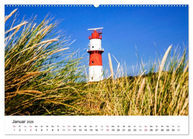 Produktbild: Borkum - Inselblicke (hochwertiger Premium Wandkalender 2026 DIN A2 quer), Kunstdruck in Hochglanz