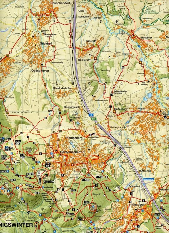Produktbild: Wanderkarte Naturpark Siebengebirge 1:25.000