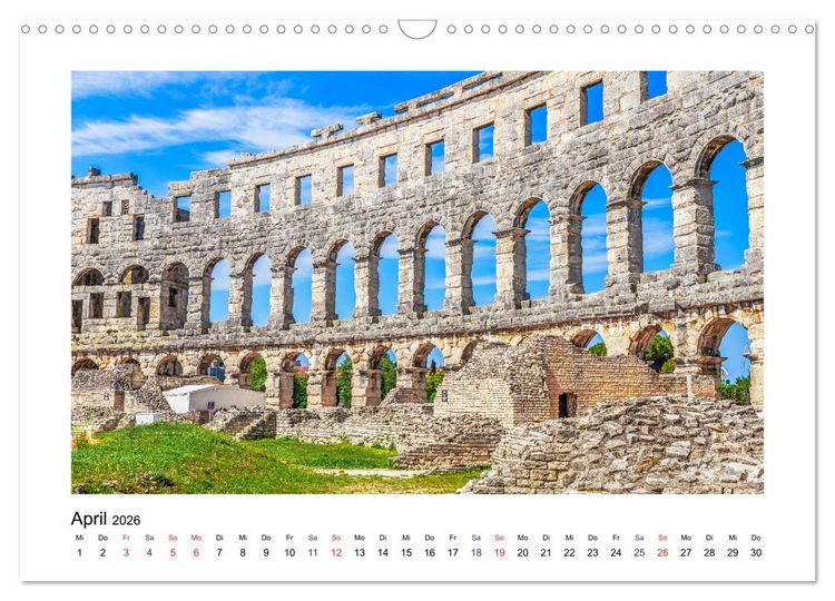 Produktbild: Istrien - Piran &bull; Novigrad &bull; Rovinj &bull; Pula (Wandkalender 2026 DIN A3 quer), CALVENDO Monatskalender