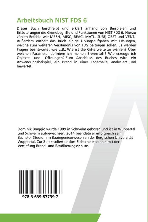 Produktbild: Arbeitsbuch NIST FDS 6