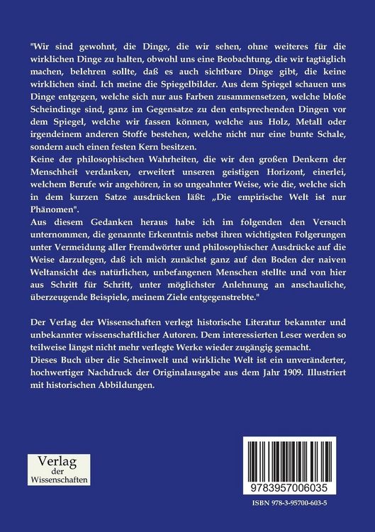 Produktbild: Scheinwelt und wirkliche Welt
