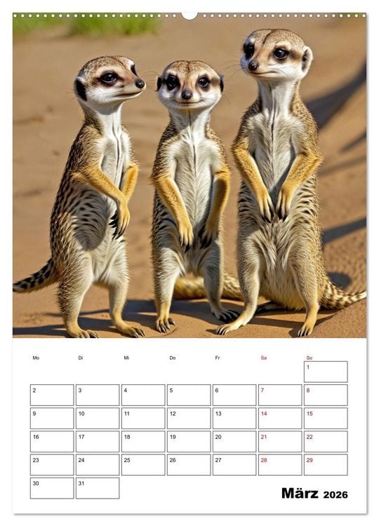 Produktbild: Mit Tieren hinein in das neue Jahr (Wandkalender 2026 DIN A2 hoch), CALVENDO Monatskalender