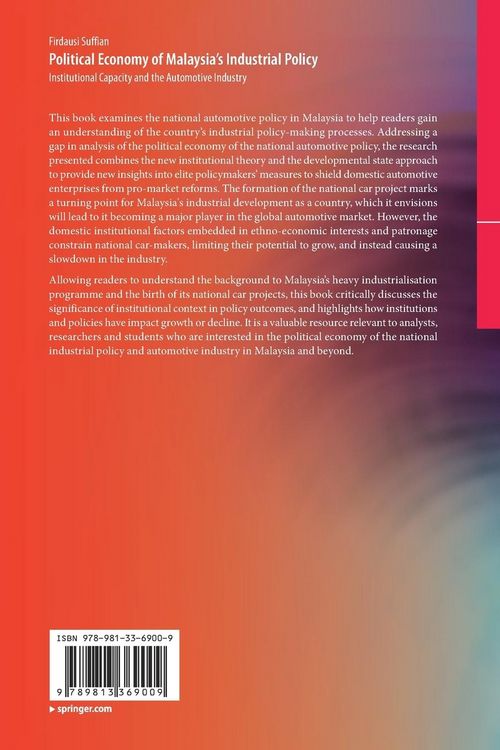 Produktbild: Political Economy of Malaysia&rsquo;s Industrial Policy