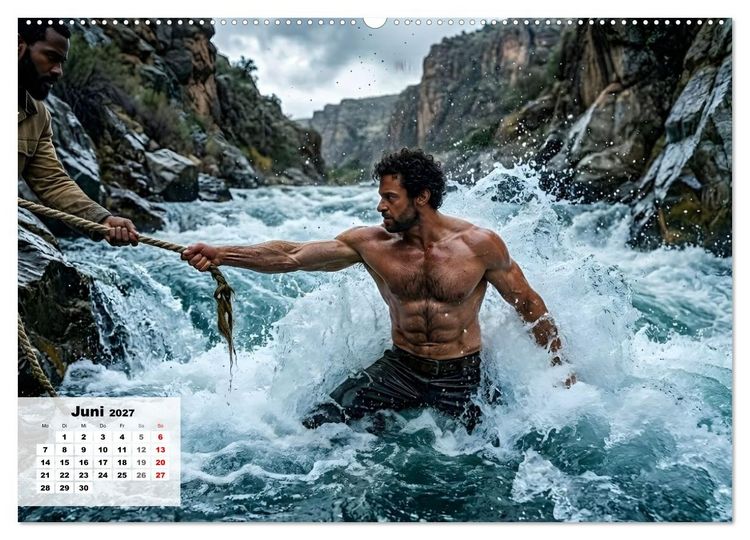 Produktbild: Echte Kerle &ndash; Wilder Westen (hochwertiger Premium Wandkalender 2027 DIN A2 quer), Kunstdruck in Hochglanz